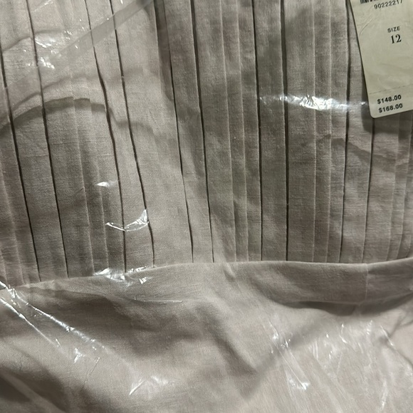 NWT! Anthropologie The Ophelia Sleeveless Linen Slim Mini Dress Maeve Light Sand - Picture 9 of 10